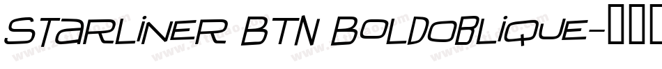 Starliner BTN BoldOblique字体转换